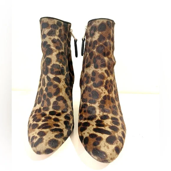 Brian Atwood Leopard Print Ankle Booties - Picture 2 of 12